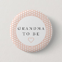 Oma zum Baby-Duschknopf mit Polka-Punkten