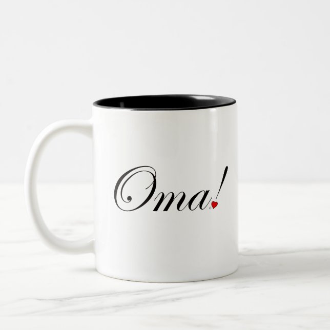 Oma! Zweifarbige Tasse (Links)
