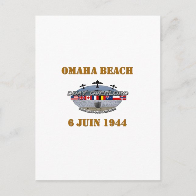 Omaha Beach 1944 Postkarte (Vorderseite)