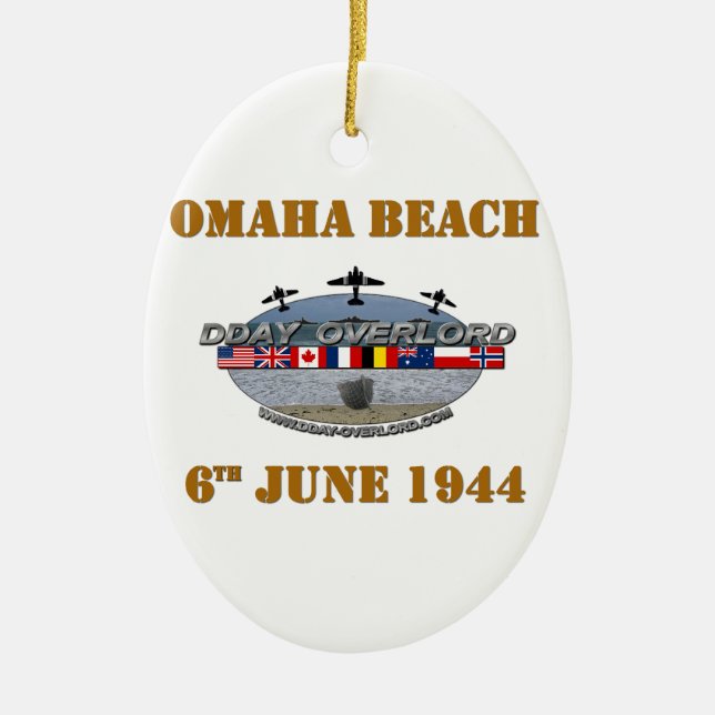 Omaha Beach 6th June 1944 Keramik Ornament (Vorne)