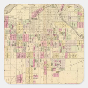 Omaha City, Nebraska Quadratischer Aufkleber