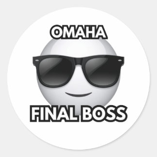 Omaha Endboss Cool Emoji Aufkleber