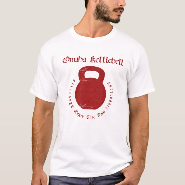 Omaha Kettlebell auf Weiß T-Shirt (Vorderseite)