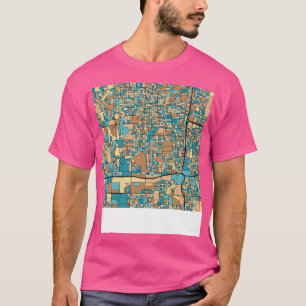 Omaha Map Muster Mitte Jahrhundert Pastell T-Shirt