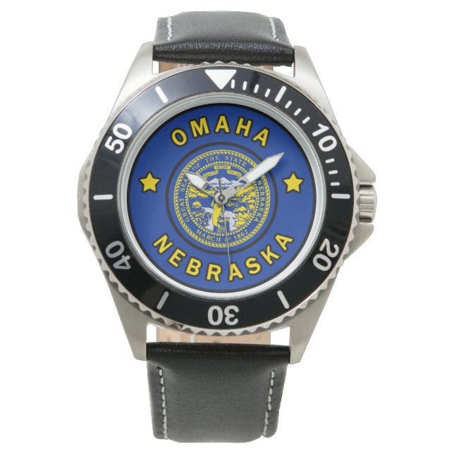 Omaha Nebraska Armbanduhr (Vorderseite)