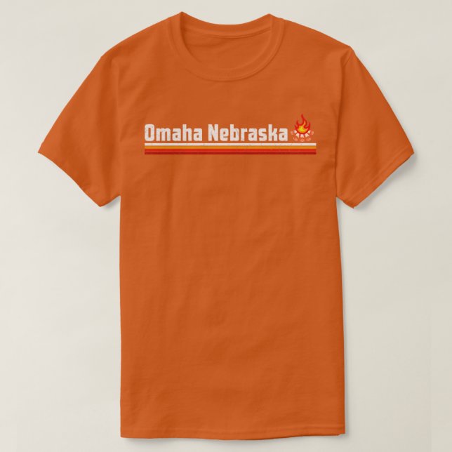 OMAHA NEBRASKA CAMPFIRE T-Shirt (Design vorne)