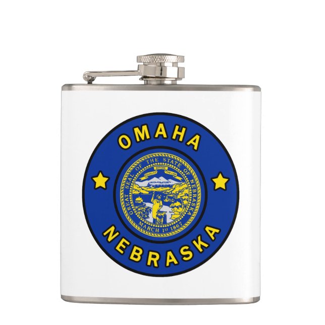 Omaha Nebraska Flachmann (Vorderseite)