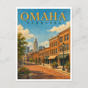 Omaha Nebraska Old Market GeoSaga Postkarte