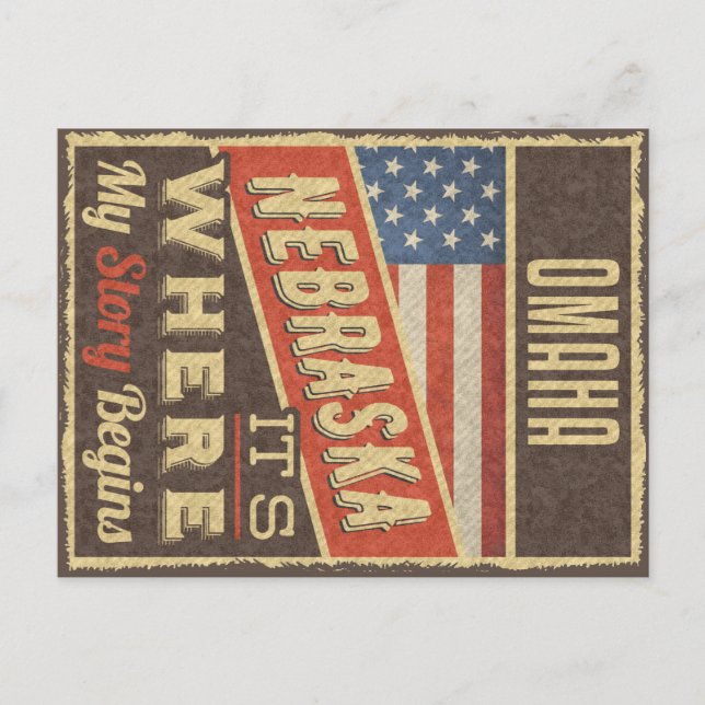 Omaha Nebraska Postkarte (Vorderseite)