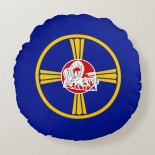 Omaha (Nebraska) Stadtflagge Rundes Kissen