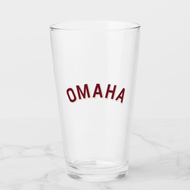 Omaha, Nebraska Vintag Arch Glas (Vorderseite)
