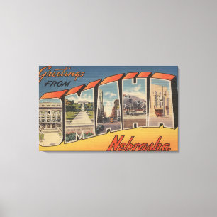 Omaha, NebraskaLarge Buchstabe ScenesOmaha, Ne Leinwanddruck