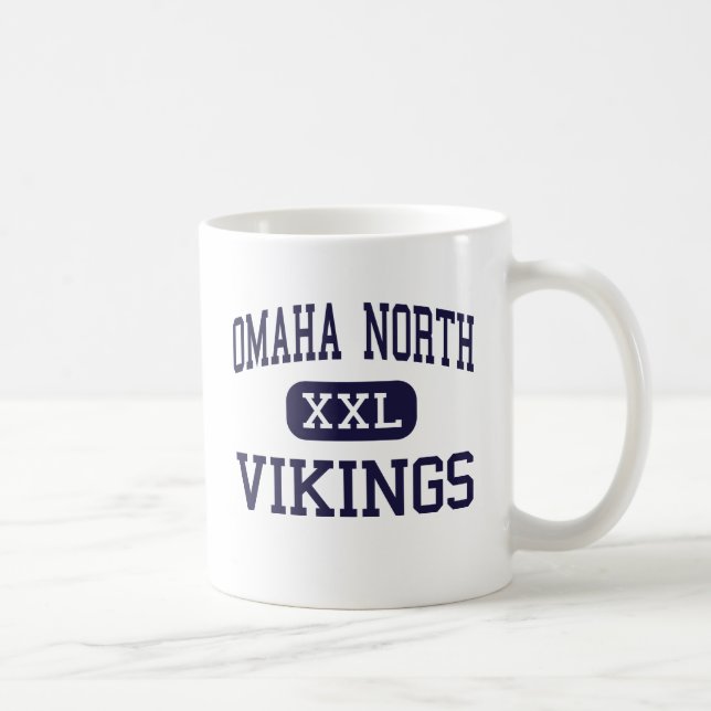 Omaha-Nord- Wikinger - hohes - Omaha Nebraska Kaffeetasse (Rechts)