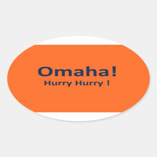 OMAHA Oval Sticker für DENVER BRONCOS Fans Eile