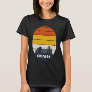 Omaha Skyline, Omaha Nebraska, Omaha NE Stadt T-Shirt