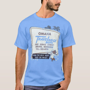 Omaha Travel Lodge Retro-Mitteljahrhundert-Ästheti T-Shirt