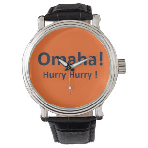 OMAHA-Uhr für Denver Broncos-Fan-Eile-Eile! Armbanduhr