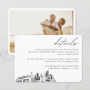 Omaha Wedding Hotel Zimmerblockdetails Begleitkarte