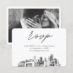 Omaha Wedding Minimalistisch Sketch UAWG Begleitkarte