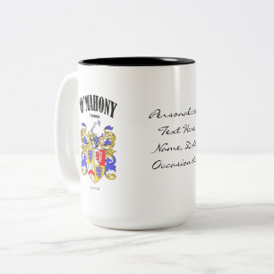 O'Mahony Familienwappen, Übersetzung und Bedeutun Zweifarbige Tasse