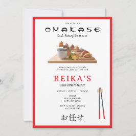 Omakase Japanisch Sushi Degustation Geburtstagspar Einladung
