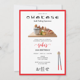 Omakase Japanisch Sushi Geschmacksskritik Geburtst Einladung