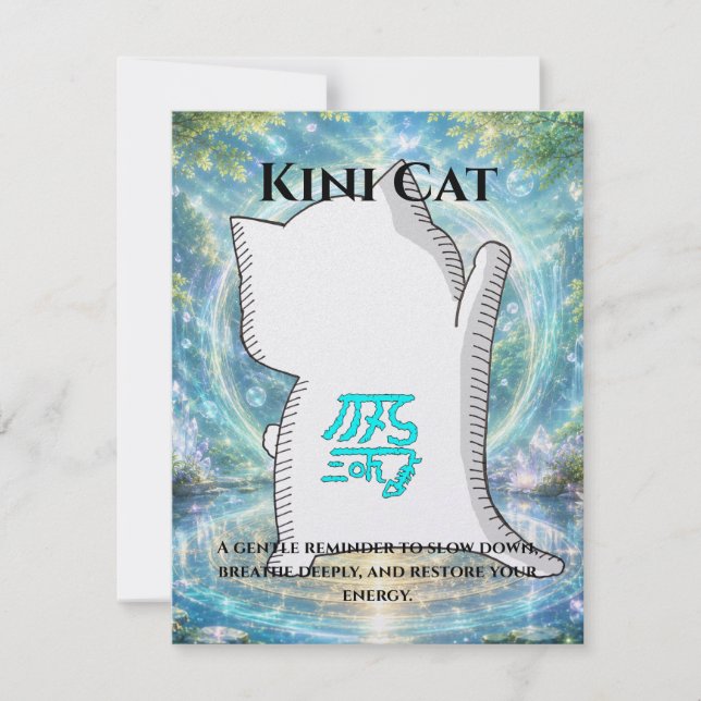 Omamori Card #003 – Kini Cat | Healing • Recovery Karte (Vorderseite)