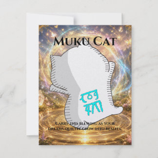 Omamori Card #004 – Muku Cat | Manifestation • Gro Karte