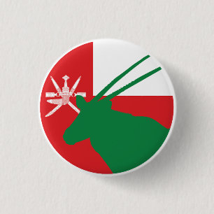 Oman Arabian oryx Omani Nationale Tierflagge Button