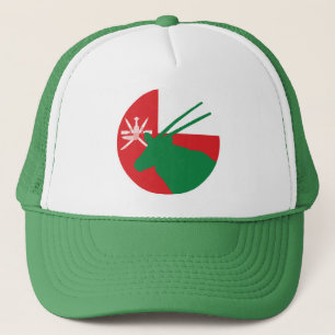Oman Arabian oryx Omani Nationale Tierflagge Truckerkappe