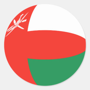 Oman Fischaugen-Flaggen-Aufkleber Runder Aufkleber