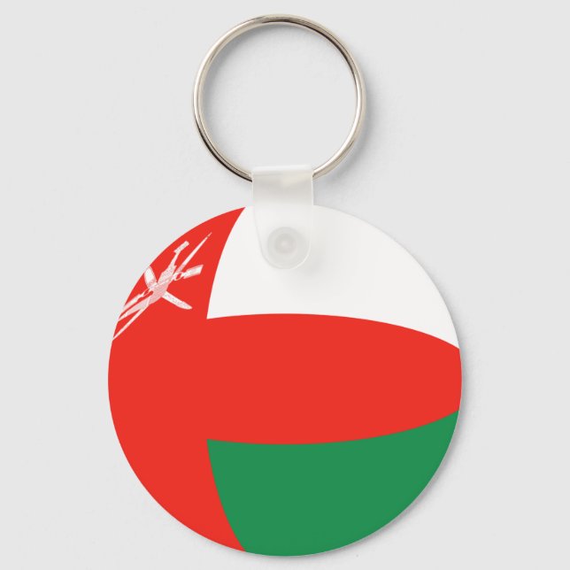 Oman Fisheye Flag Schlüsselanhänger (Vorderseite)
