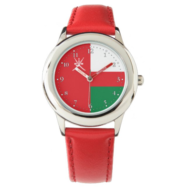 Oman Flag Armbanduhr (Vorderseite)