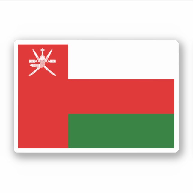 Oman Flag Aufkleber (Vorderseite)