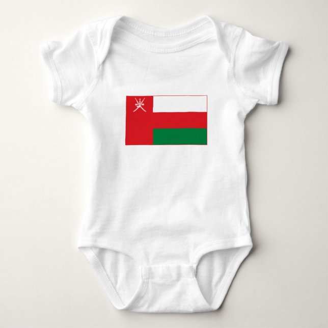 Oman Flag Baby Strampler (Vorderseite)