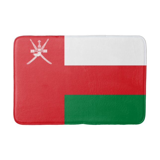 Oman Flag Bath Mat Badematte (Vorderseite)