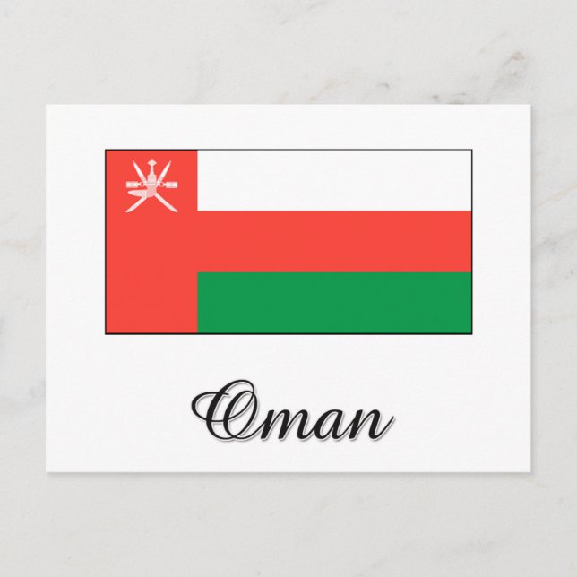 Oman Flag Design Postkarte (Vorderseite)