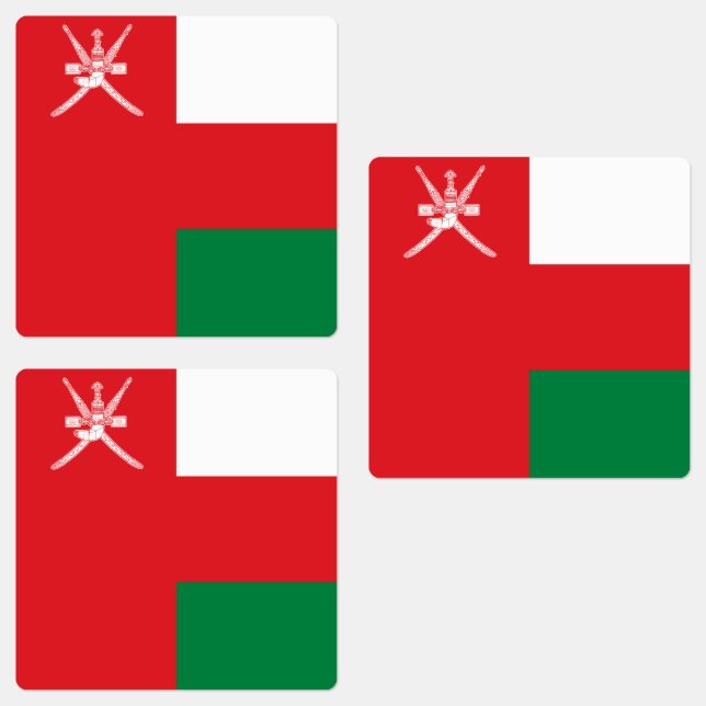 Oman Flag Etiketten (Gruppe)