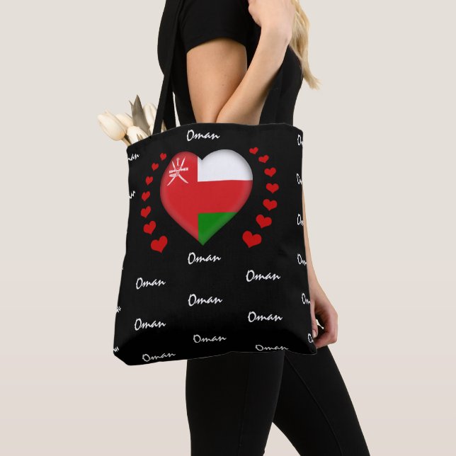 Oman Flag & Heart, Oman Flag Mode /sport Tasche (Von Nahem)