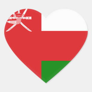 Oman Flag Herz-Aufkleber