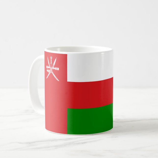 Oman Flag Kaffeetasse (Vorderseite Links)