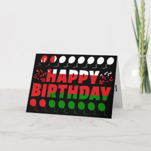 Oman Flag Patriotic Birthday Karte