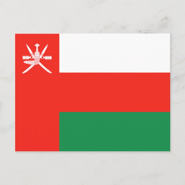 Oman Flag Postkarte (Vorderseite)