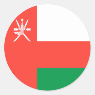 Oman Flag Runder Aufkleber