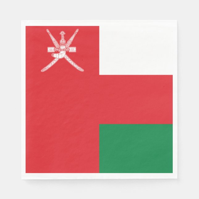Oman Flag Serviette (Vorderseite)