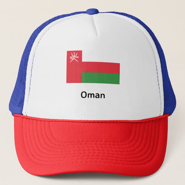 Oman Flag Truckerkappe (Vorderseite)