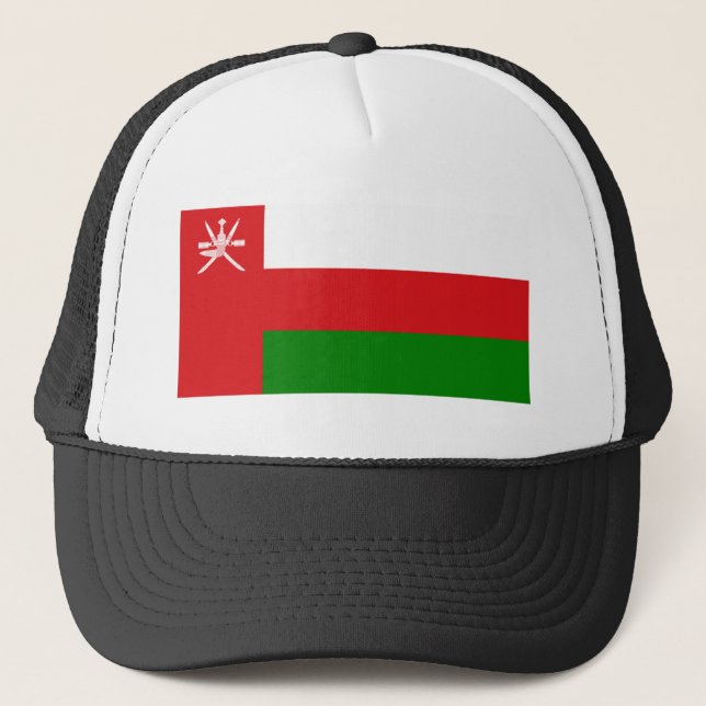 Oman Flag Truckerkappe (Vorderseite)