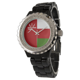 Oman-Flagge Armbanduhr