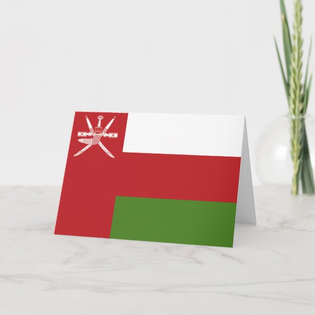 Oman-Flagge Dankeskarte (Vorderseite)