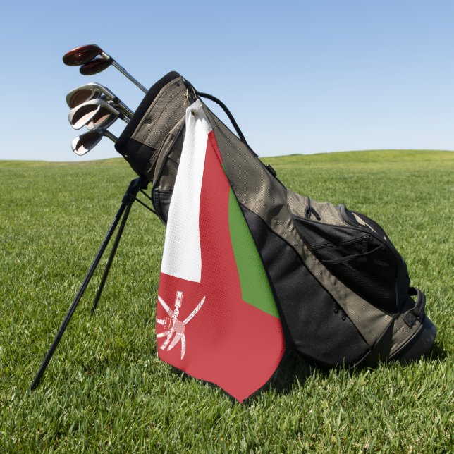 Oman-Flagge Golfhandtuch (Gras)